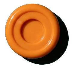 Ficha naranja decorativa